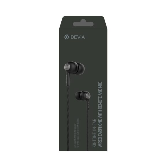 Devia Kintone Handsfree with remote and mic Black barcode