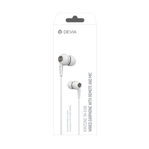 Devia Kintone Handsfree with remote and mic White barcode