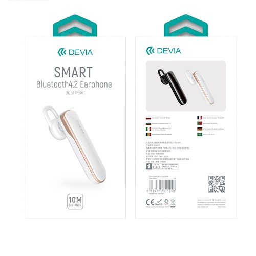 Devia Smart 4.2 Bluetooth Earphone White