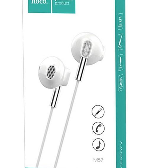 Hoco M57 Handsfree with remote and mic White